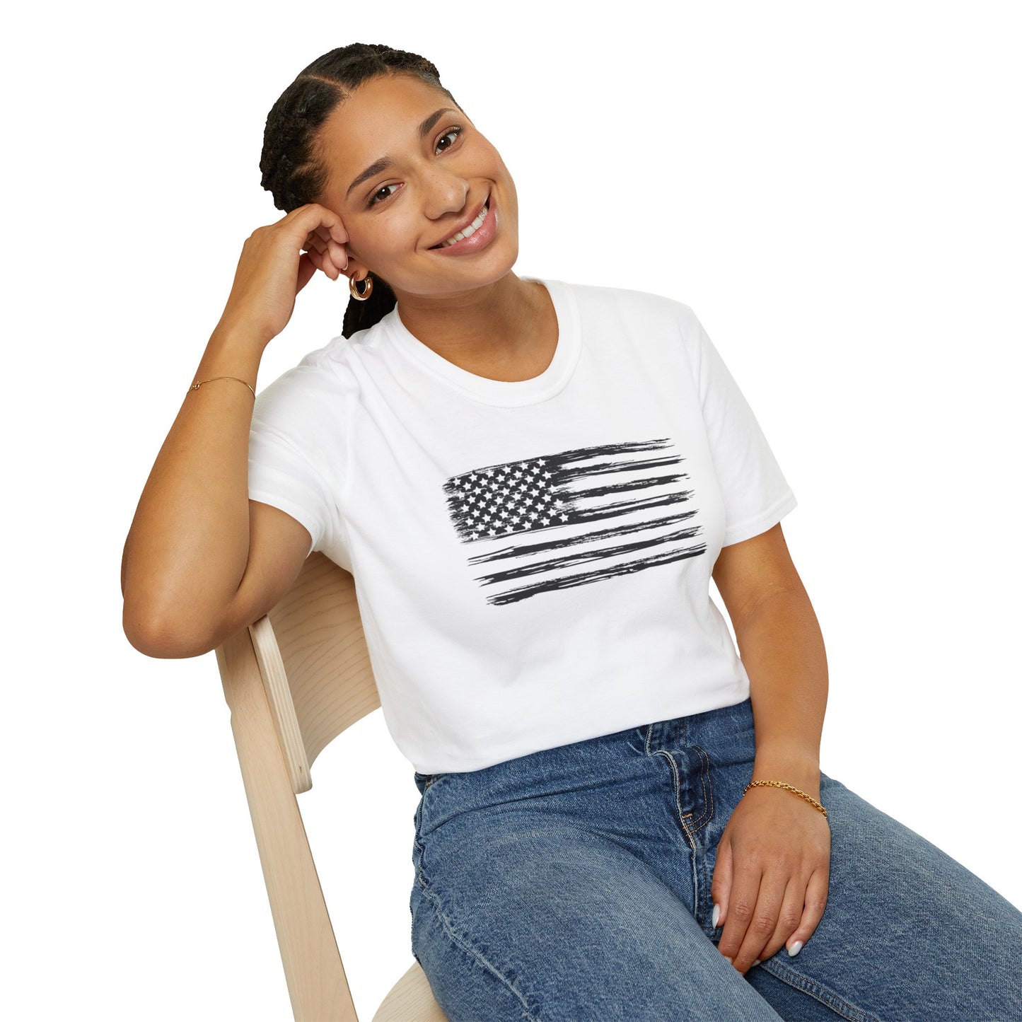 American Flag Vintage Unisex Softstyle T-Shirt - Freedom Flag Co.