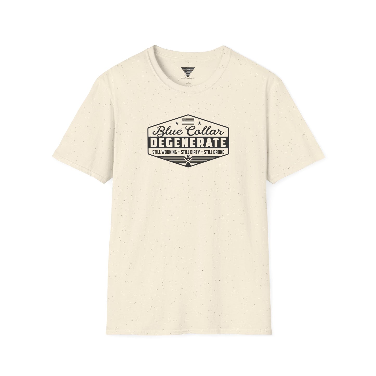Blue Collar Degenerate T-Shirt – Rugged Distressed Graphic Tee for Hardworking Men