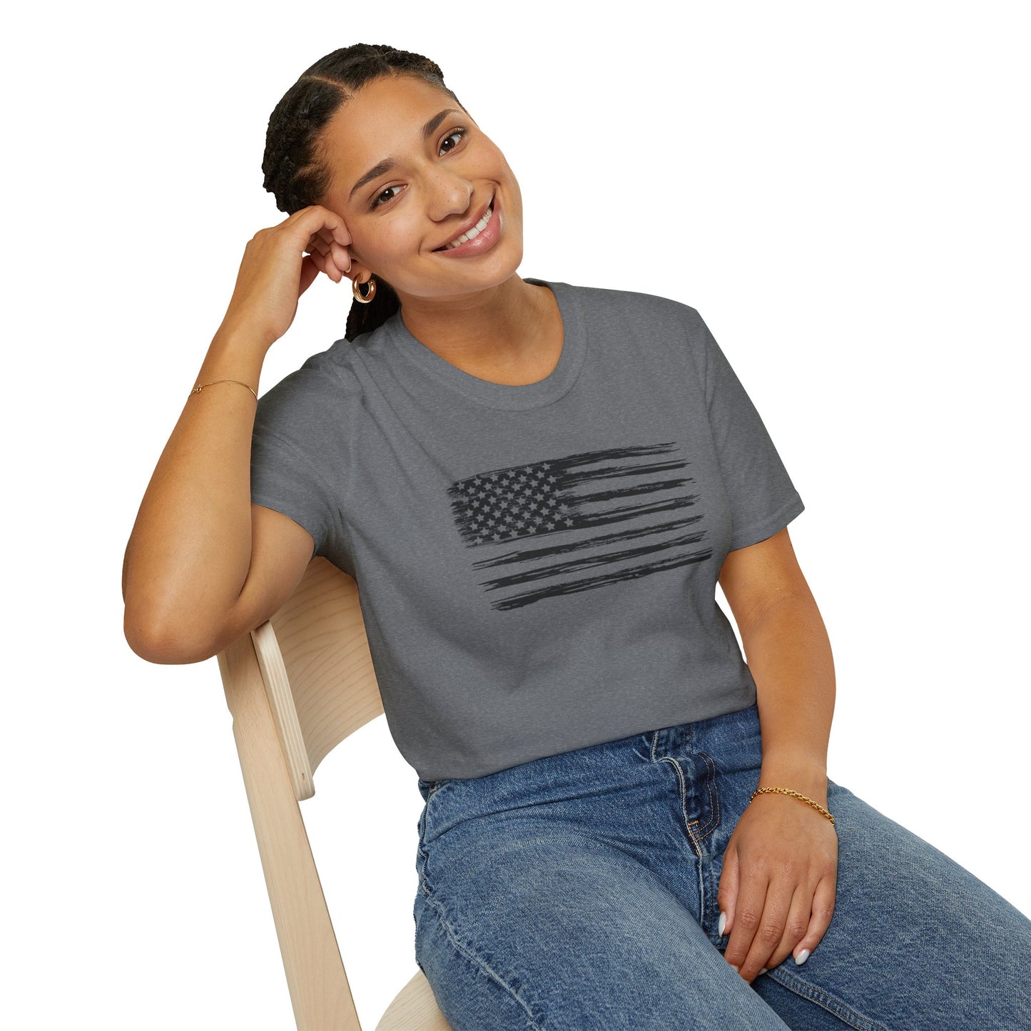 American Flag Vintage Unisex Softstyle T-Shirt - Freedom Flag Co.