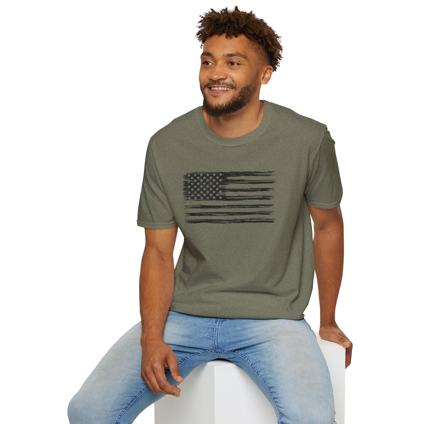 American Flag Vintage Unisex Softstyle T-Shirt - Freedom Flag Co.