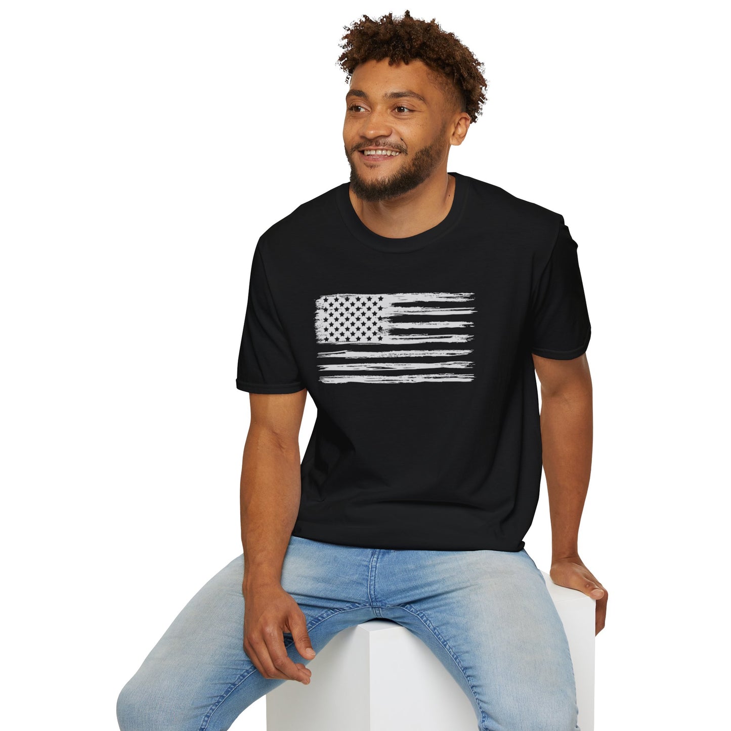 American Flag Vintage Unisex Softstyle T-Shirt - Freedom Flag Co.