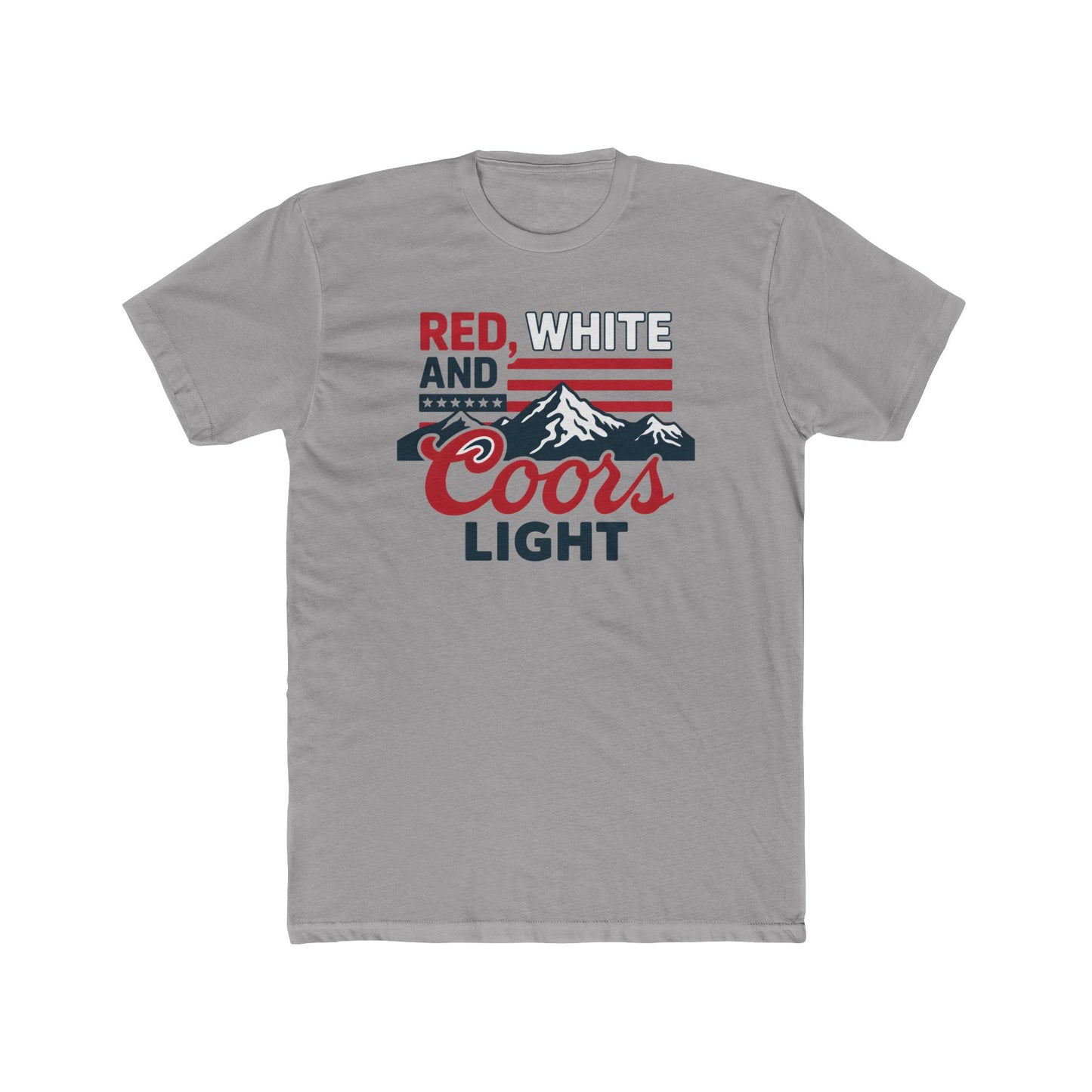 Red, White, and Coors Light Tee – Patriotic Beer Shirt for Summer Fun