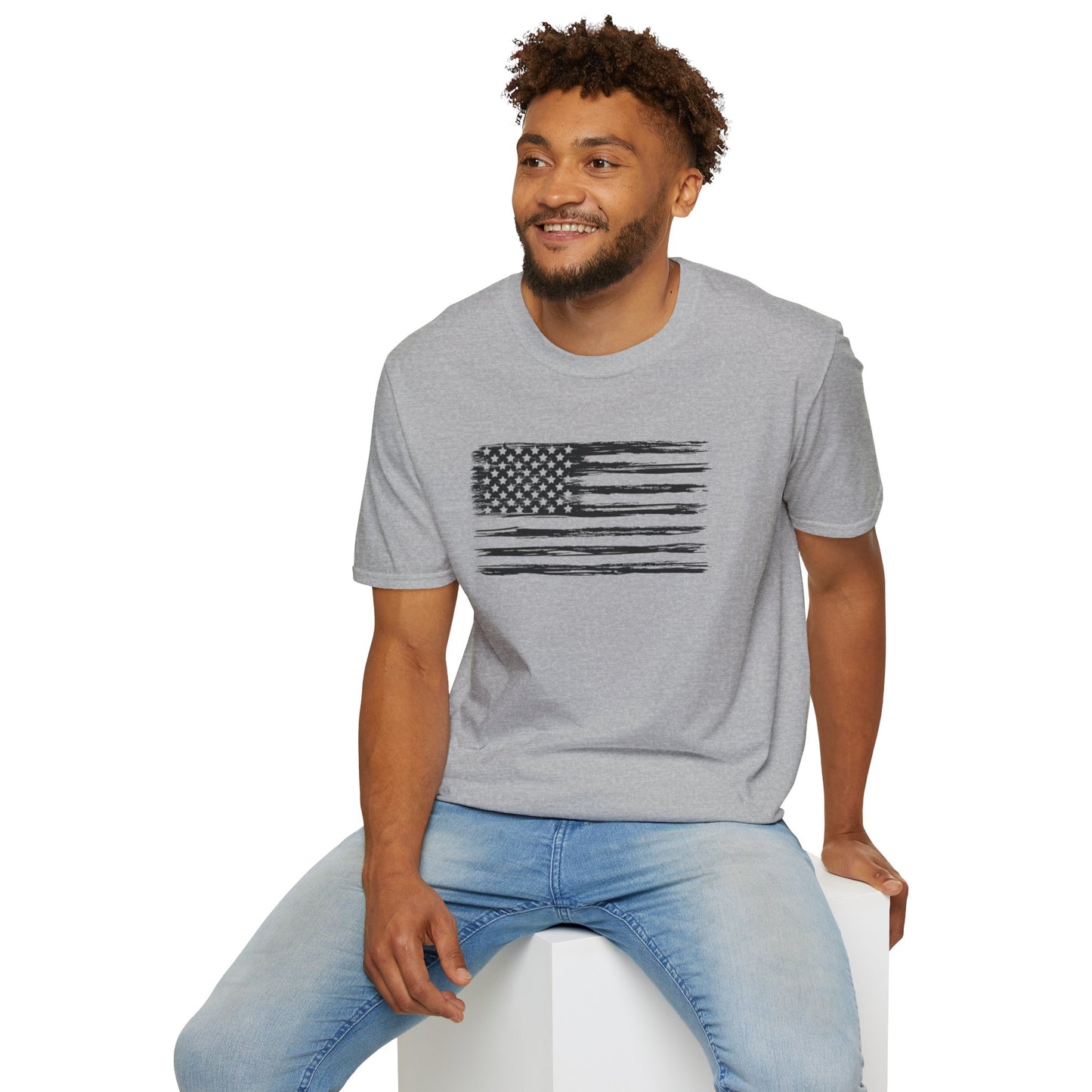 American Flag Vintage Unisex Softstyle T-Shirt - Freedom Flag Co.