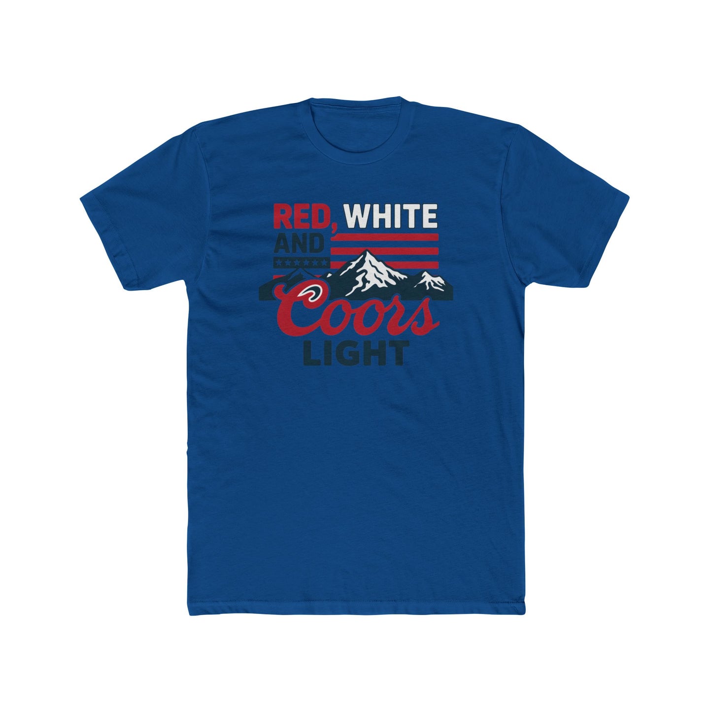 Red, White, and Coors Light Tee – Patriotic Beer Shirt for Summer Fun