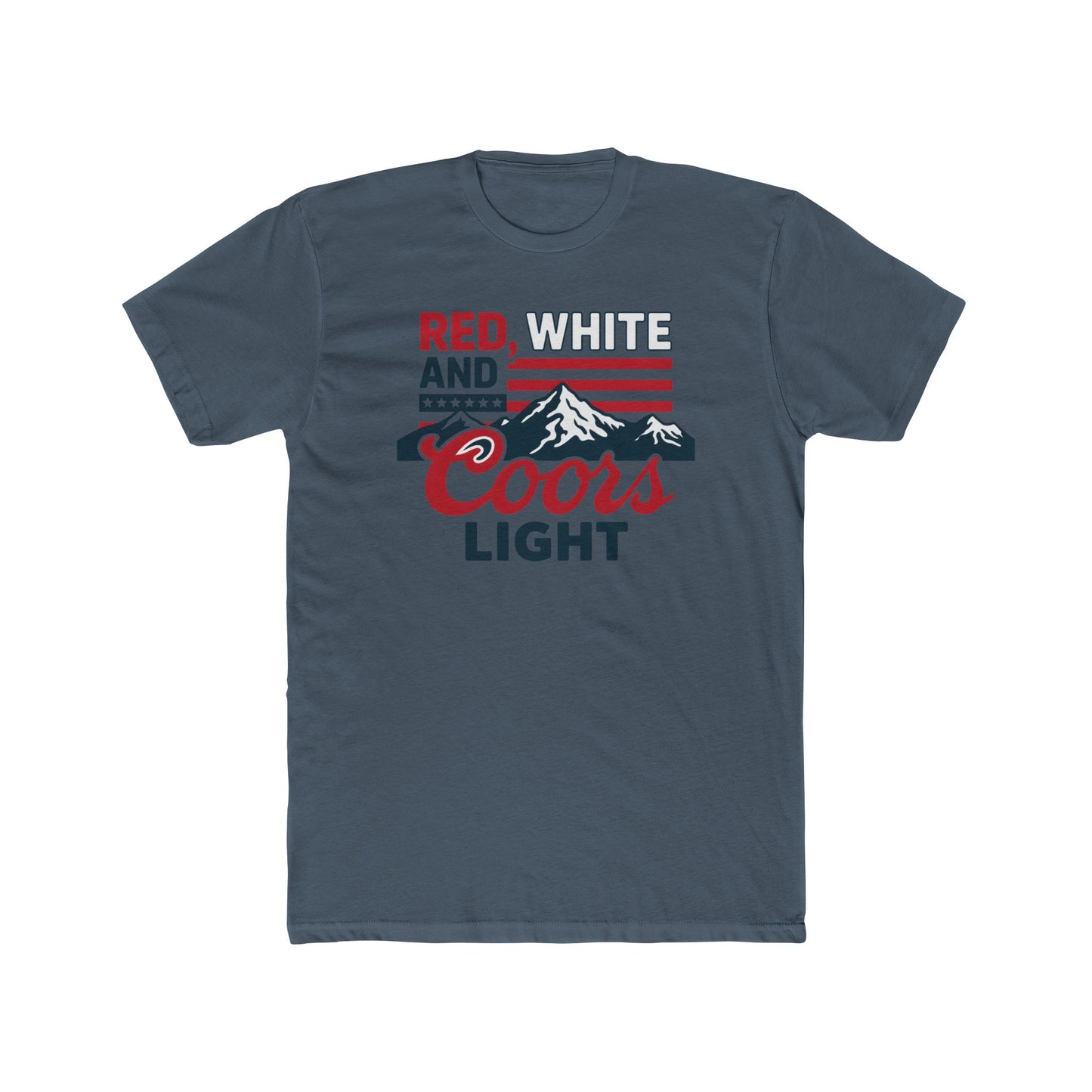 Red, White, and Coors Light Tee – Patriotic Beer Shirt for Summer Fun
