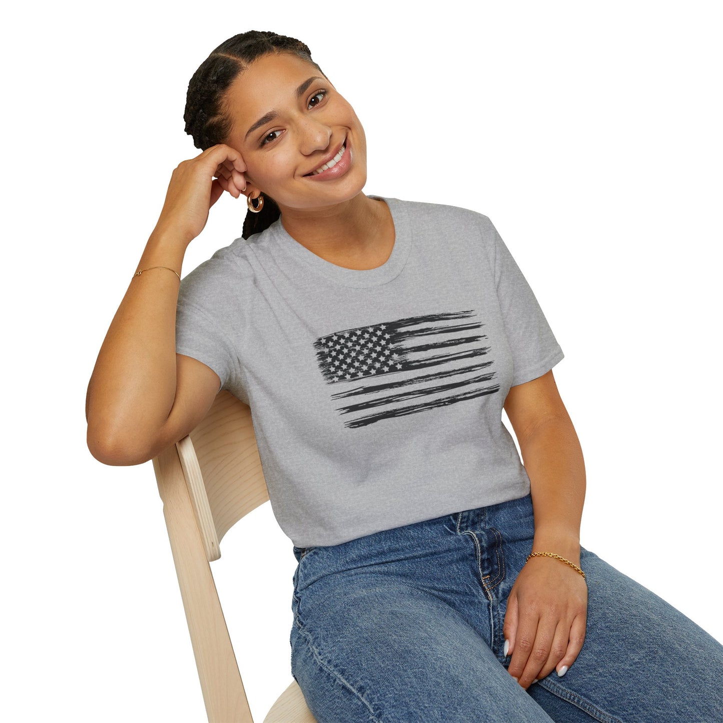 American Flag Vintage Unisex Softstyle T-Shirt - Freedom Flag Co.