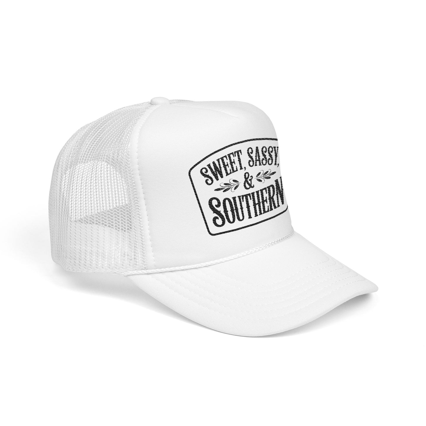 Sweet Sassy & Southern Foam Trucker Hat – Country Girl Snapback Cap with Mesh Back