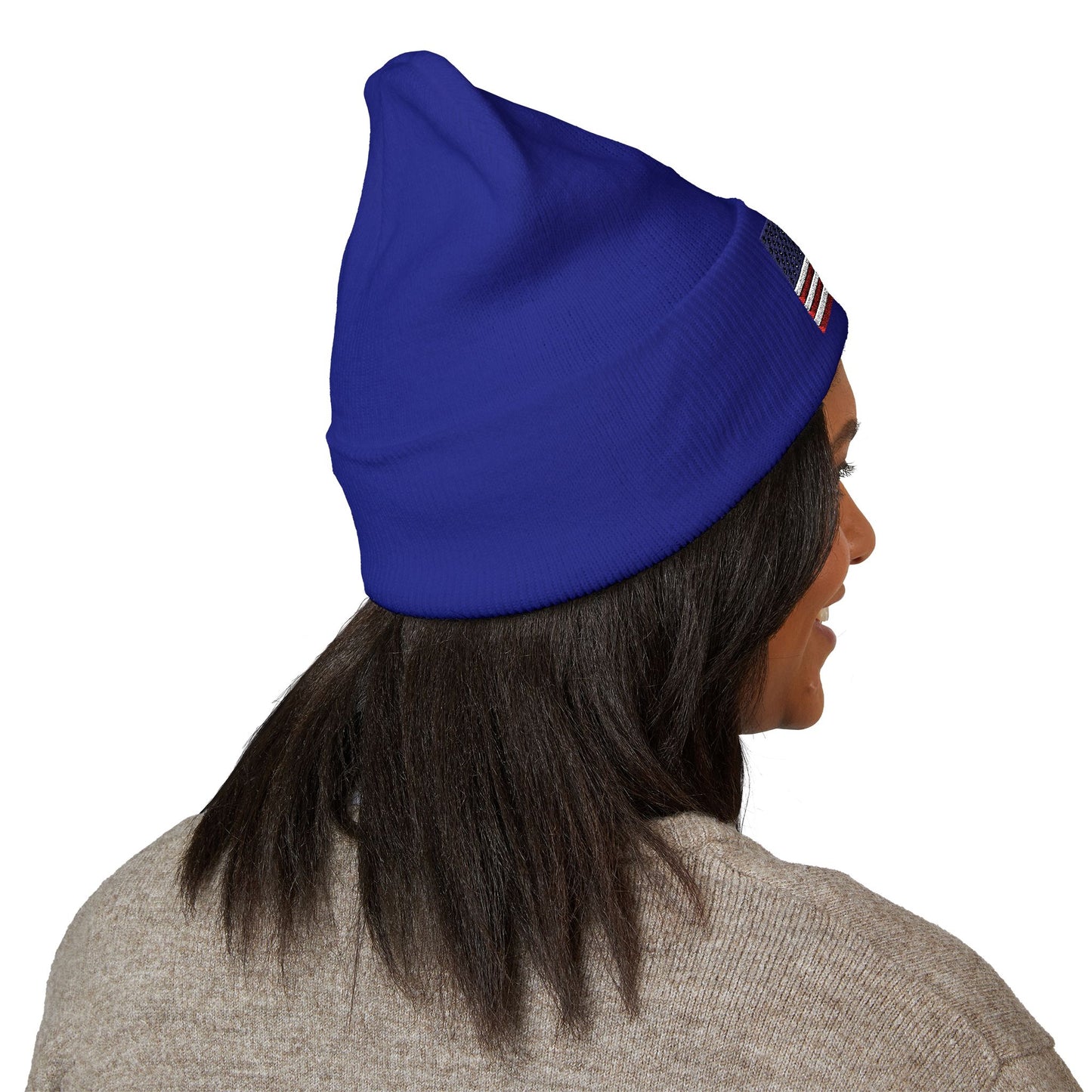 American Flag Beanie – Embroidered Patriotic Knit Hat