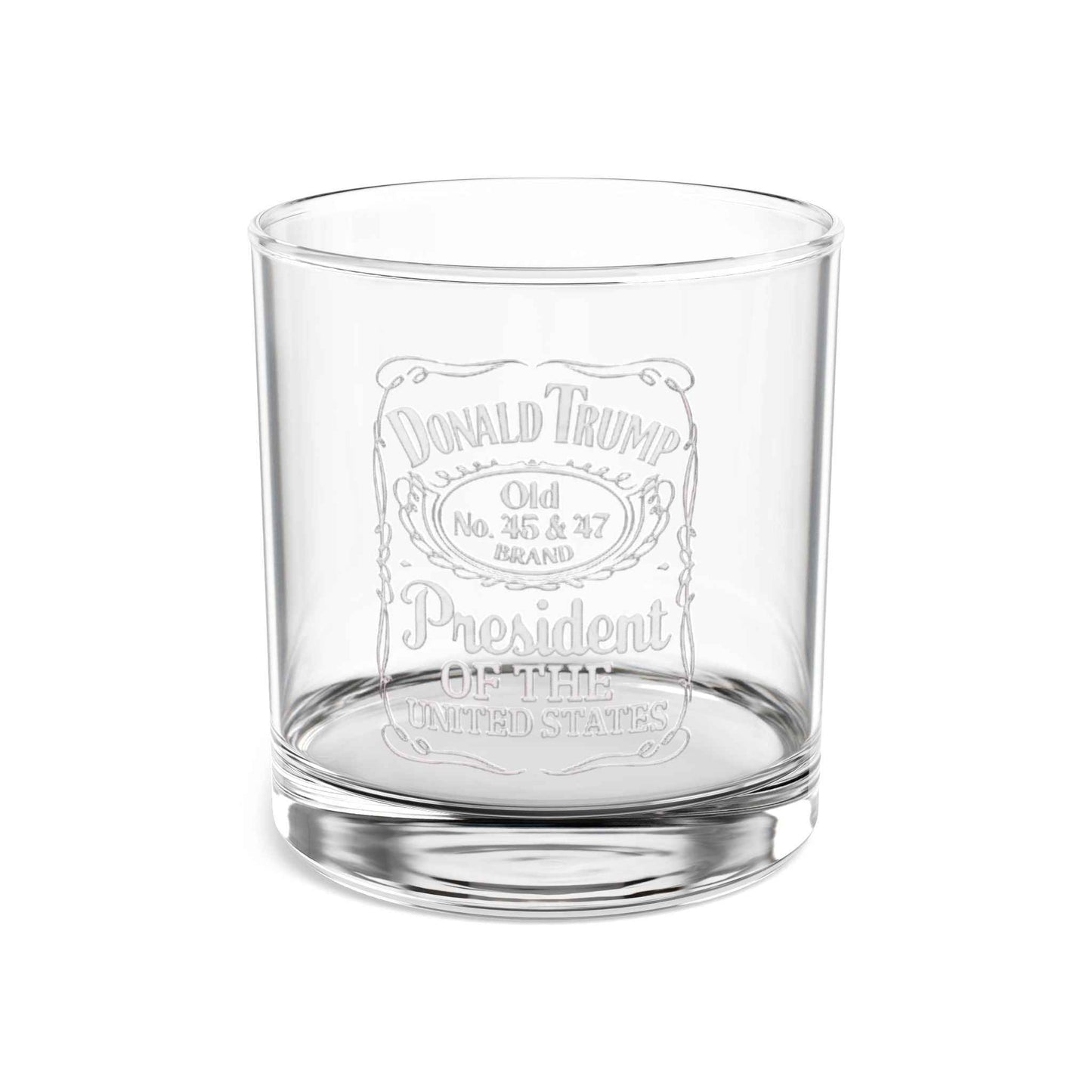 Trump 45th & 47th Presidential Whiskey Glass – 10oz USA Made