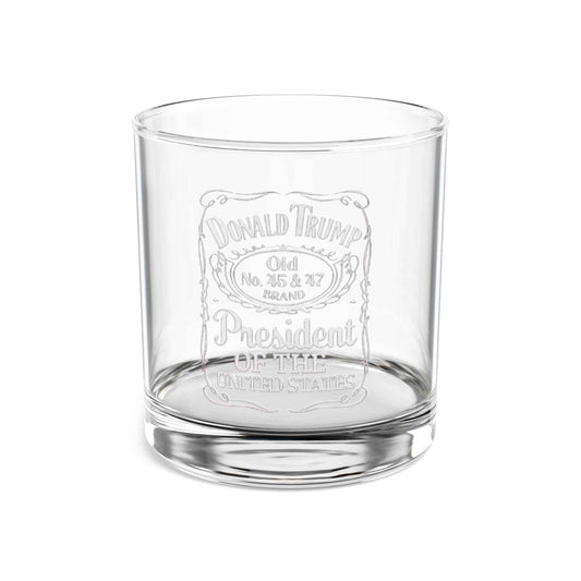 Trump 45th & 47th Presidential Whiskey Glass – 10oz USA Made