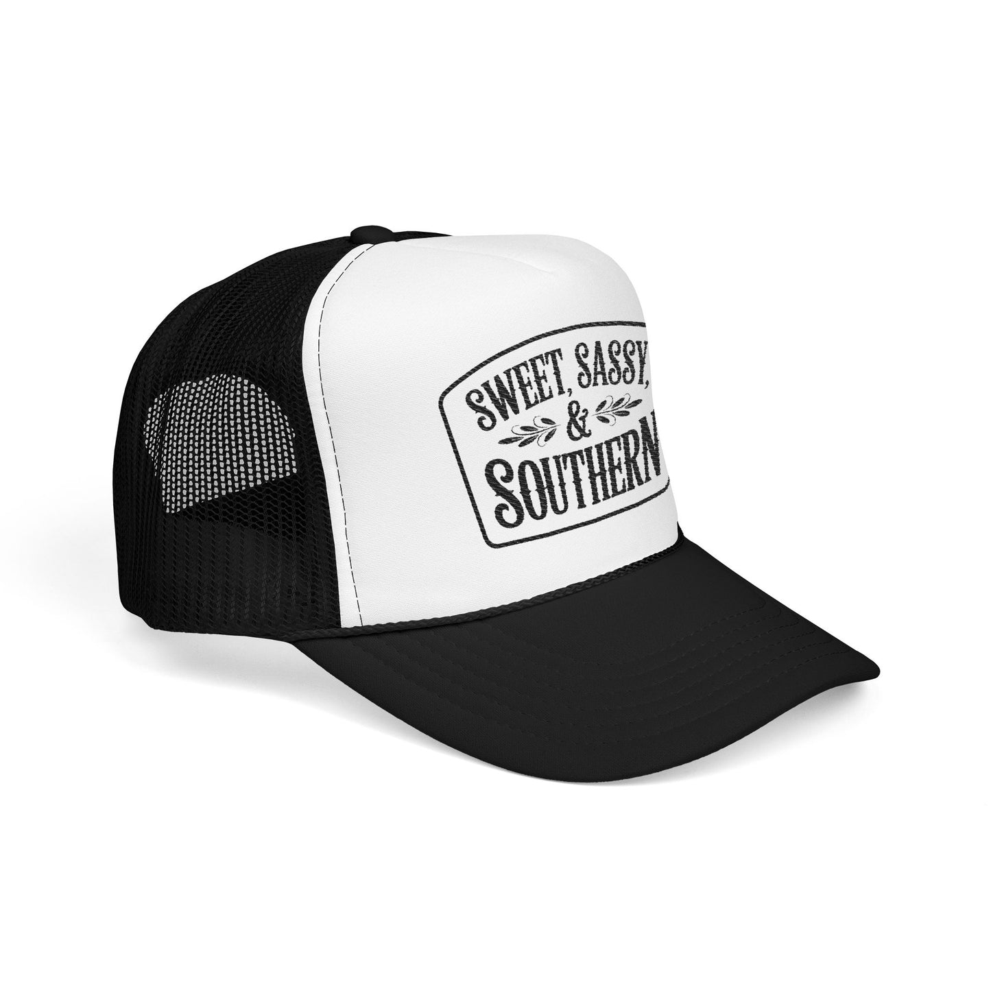 Sweet Sassy & Southern Foam Trucker Hat – Country Girl Snapback Cap with Mesh Back