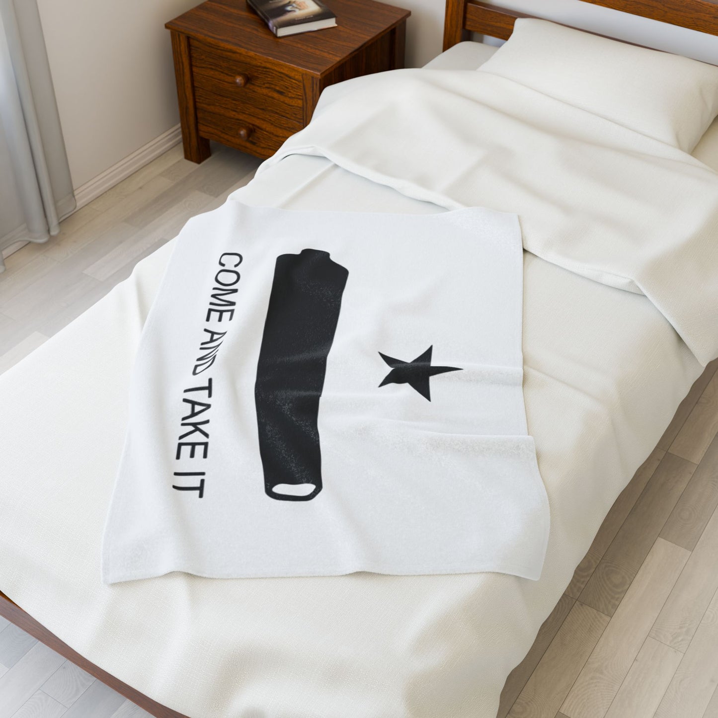 Come and Take It Velveteen Plush Blanket