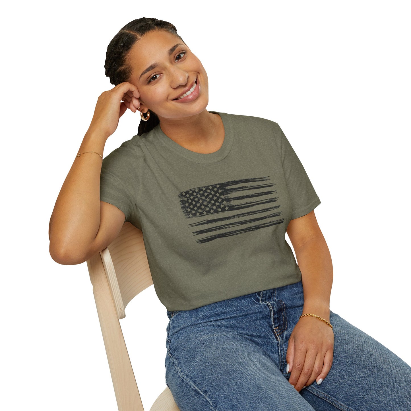American Flag Vintage Unisex Softstyle T-Shirt - Freedom Flag Co.