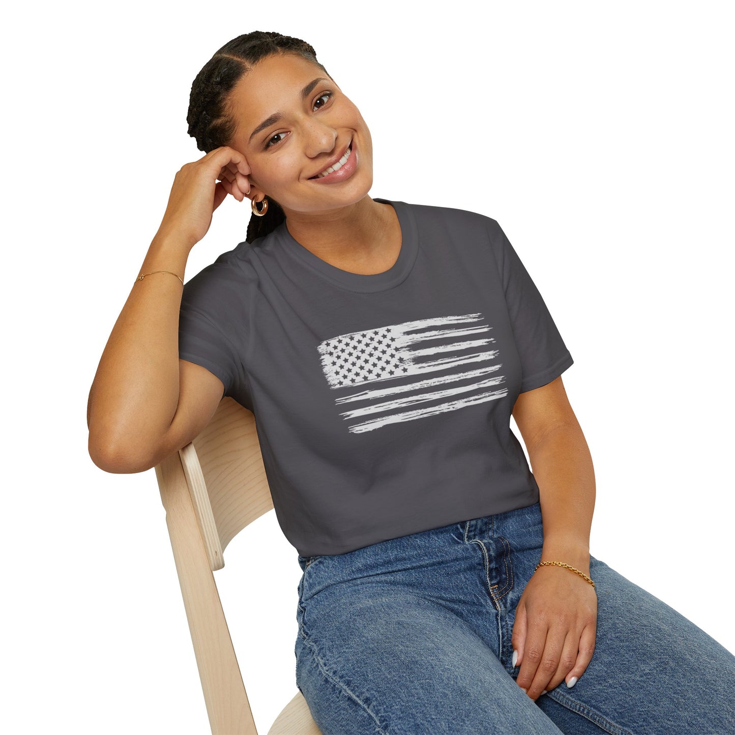 American Flag Vintage Unisex Softstyle T-Shirt - Freedom Flag Co.