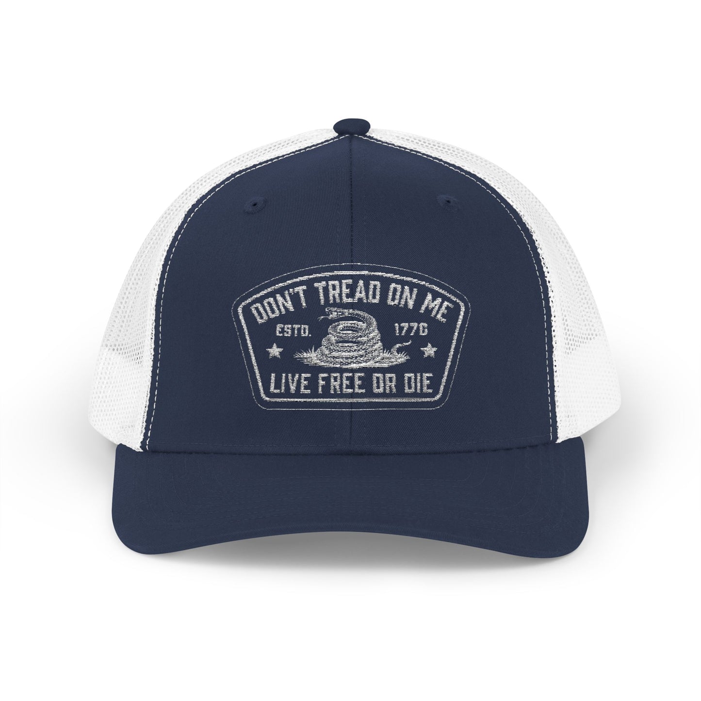 Live Free or Die Trucker Hat – Patriotic Snapback Mesh Cap