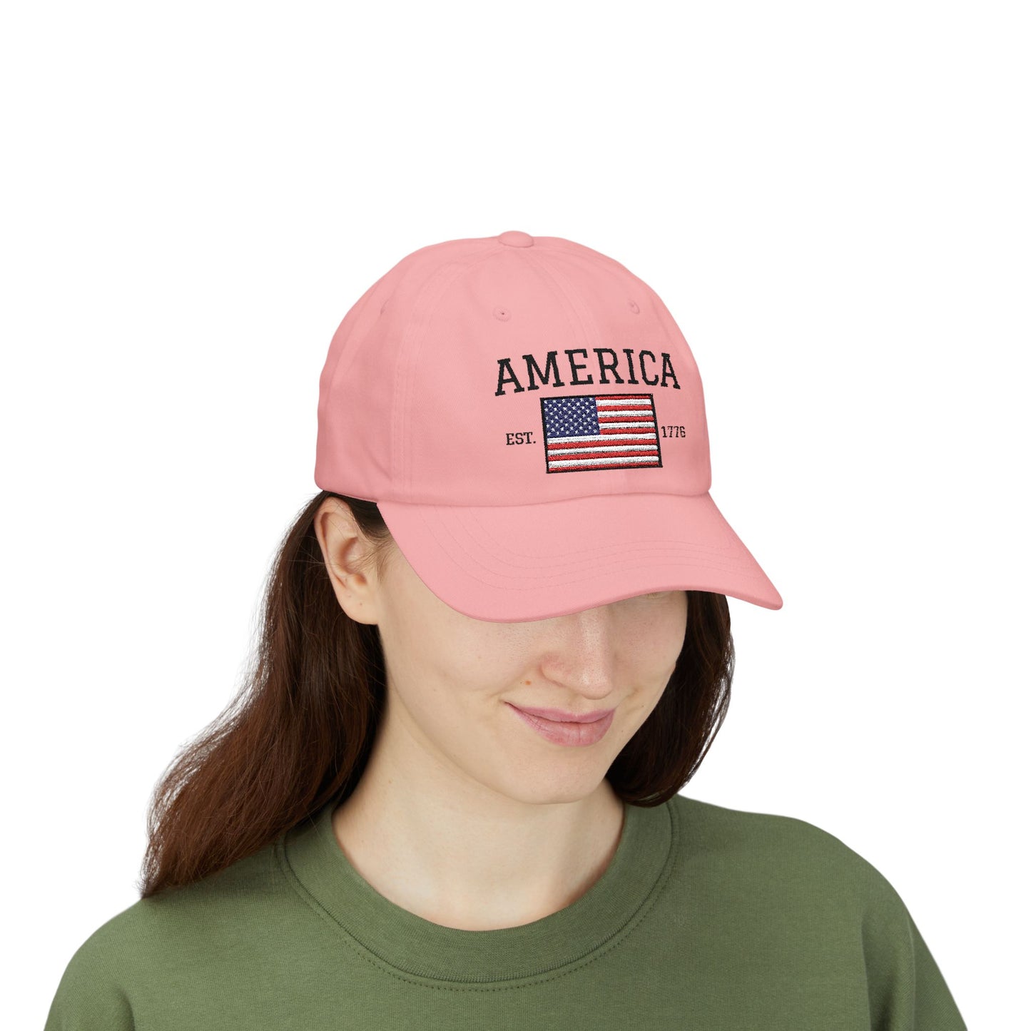 USA Dad Hat – American Flag Embroidered Cap Since 1776 - Freedom Flag Co.