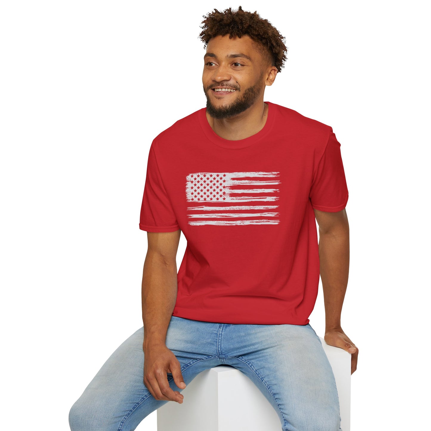 American Flag Vintage Unisex Softstyle T-Shirt - Freedom Flag Co.