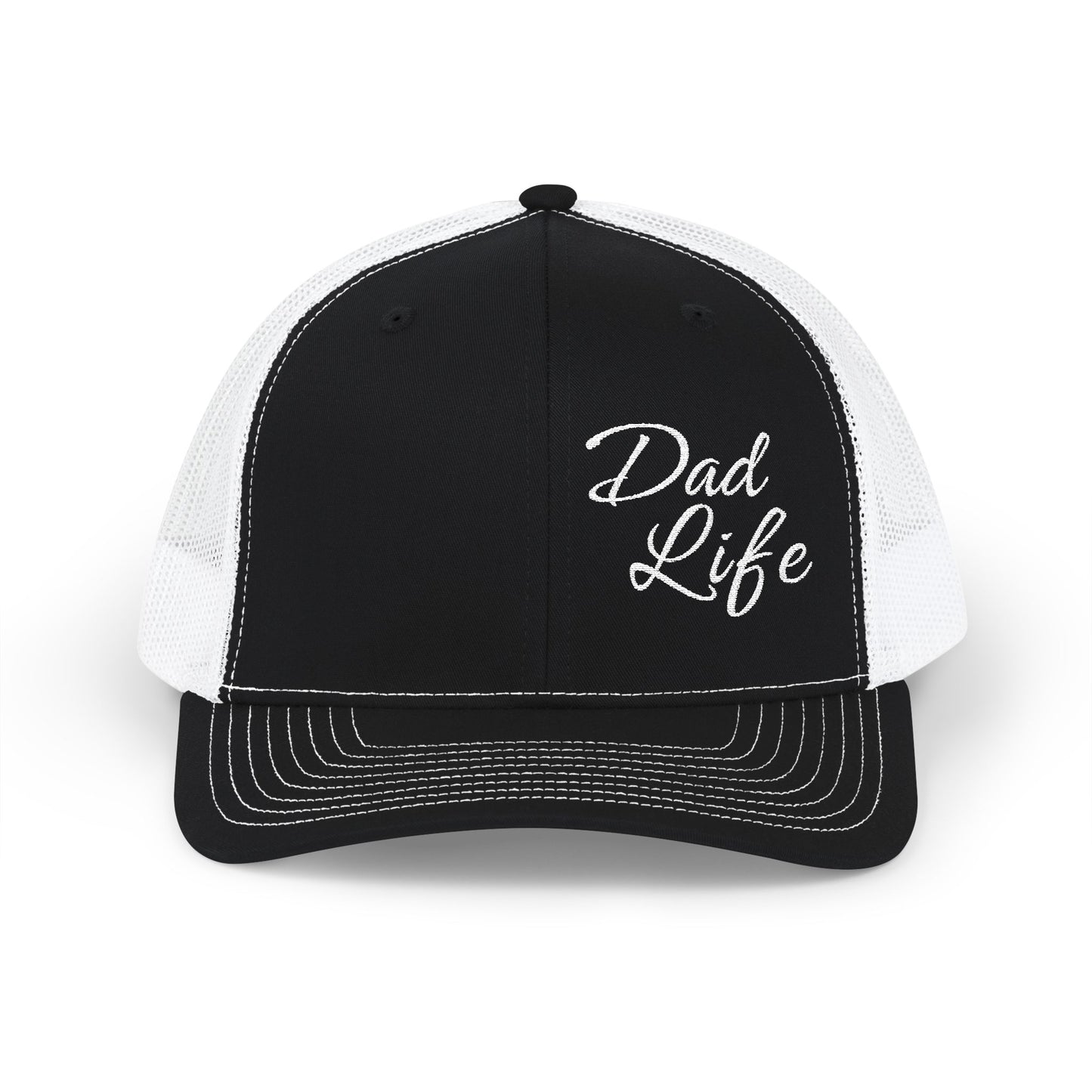Dad Life Premium Richardson 112 Trucker Cap – Classic Mesh Snapback Hat for Fathers