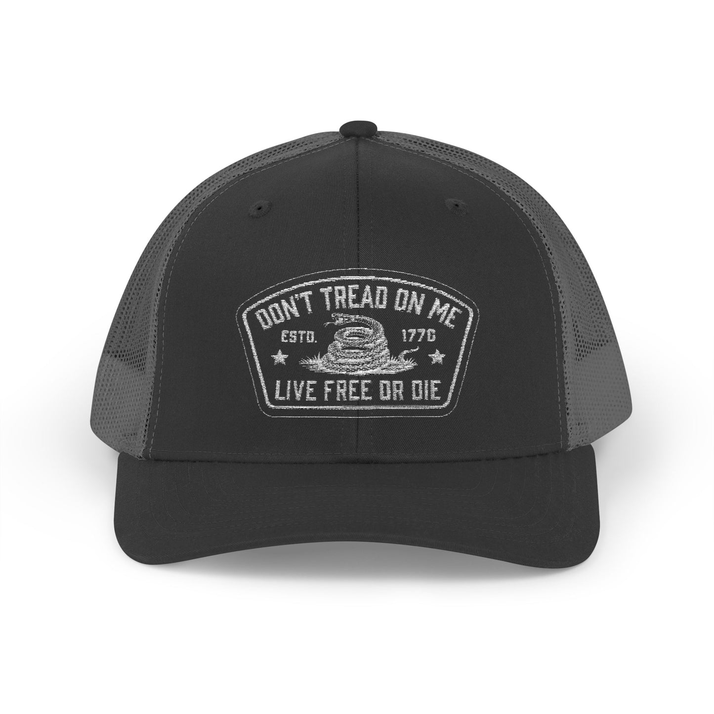 Live Free or Die Trucker Hat – Patriotic Snapback Mesh Cap