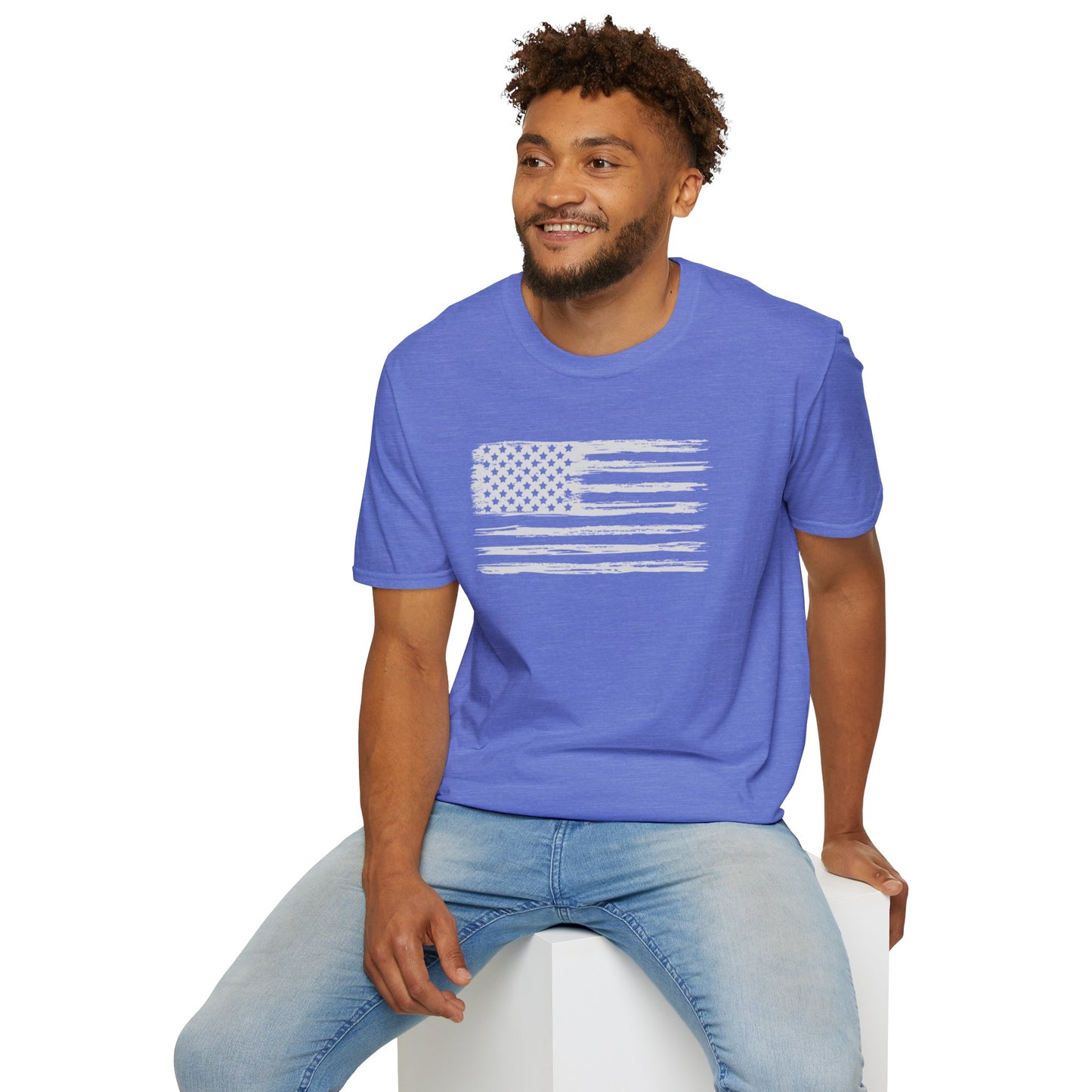 American Flag Vintage Unisex Softstyle T-Shirt - Freedom Flag Co.