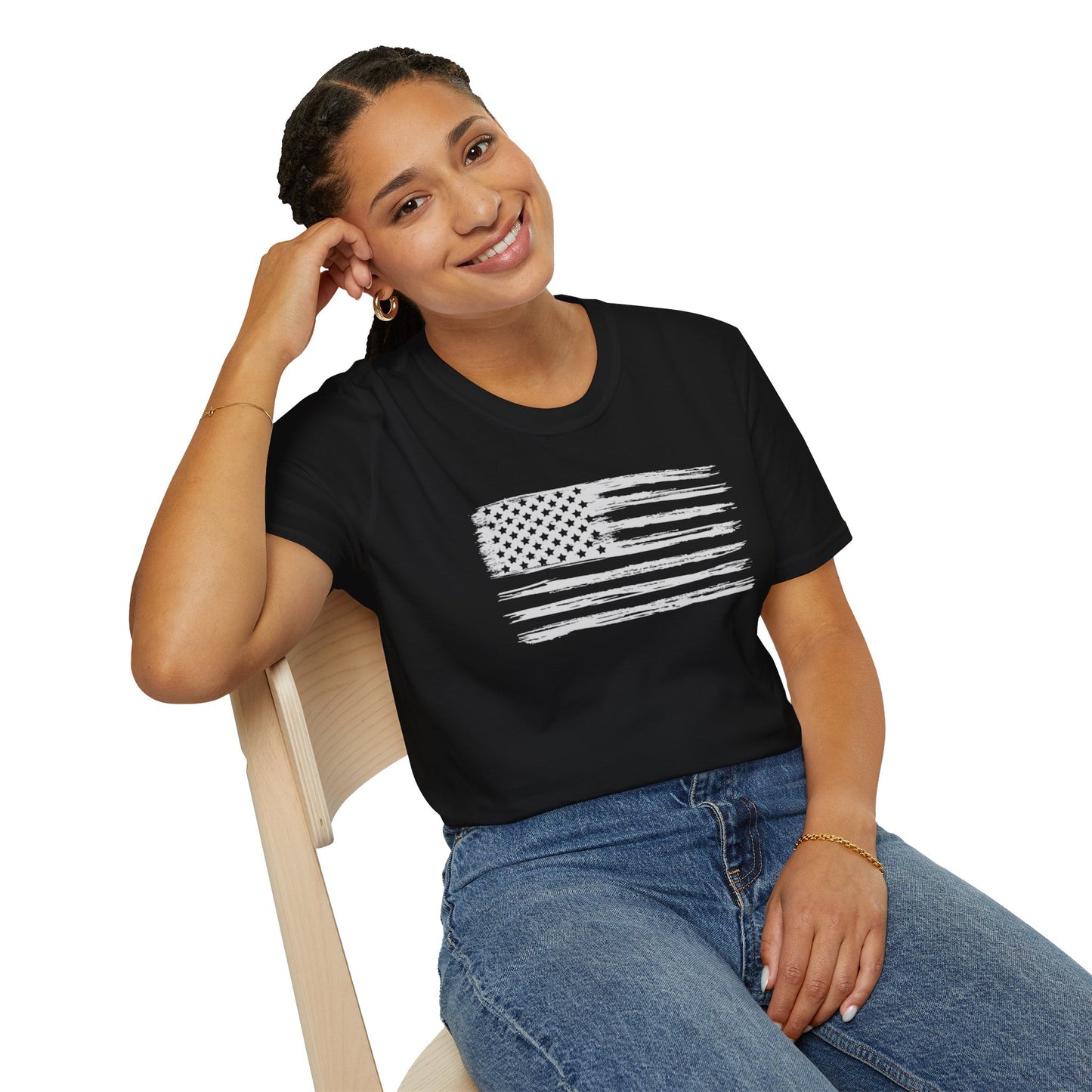 American Flag Vintage Unisex Softstyle T-Shirt - Freedom Flag Co.