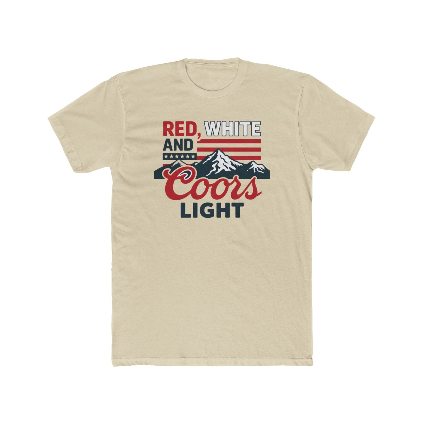 Red, White, and Coors Light Tee – Patriotic Beer Shirt for Summer Fun