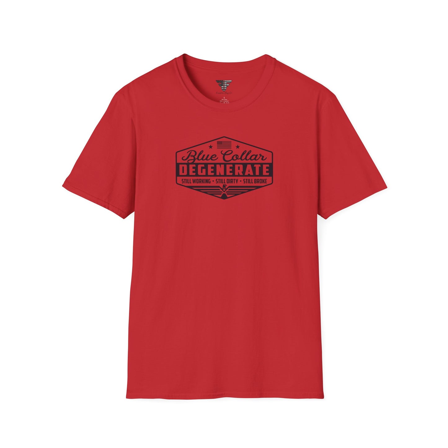 Blue Collar Degenerate T-Shirt – Rugged Distressed Graphic Tee for Hardworking Men