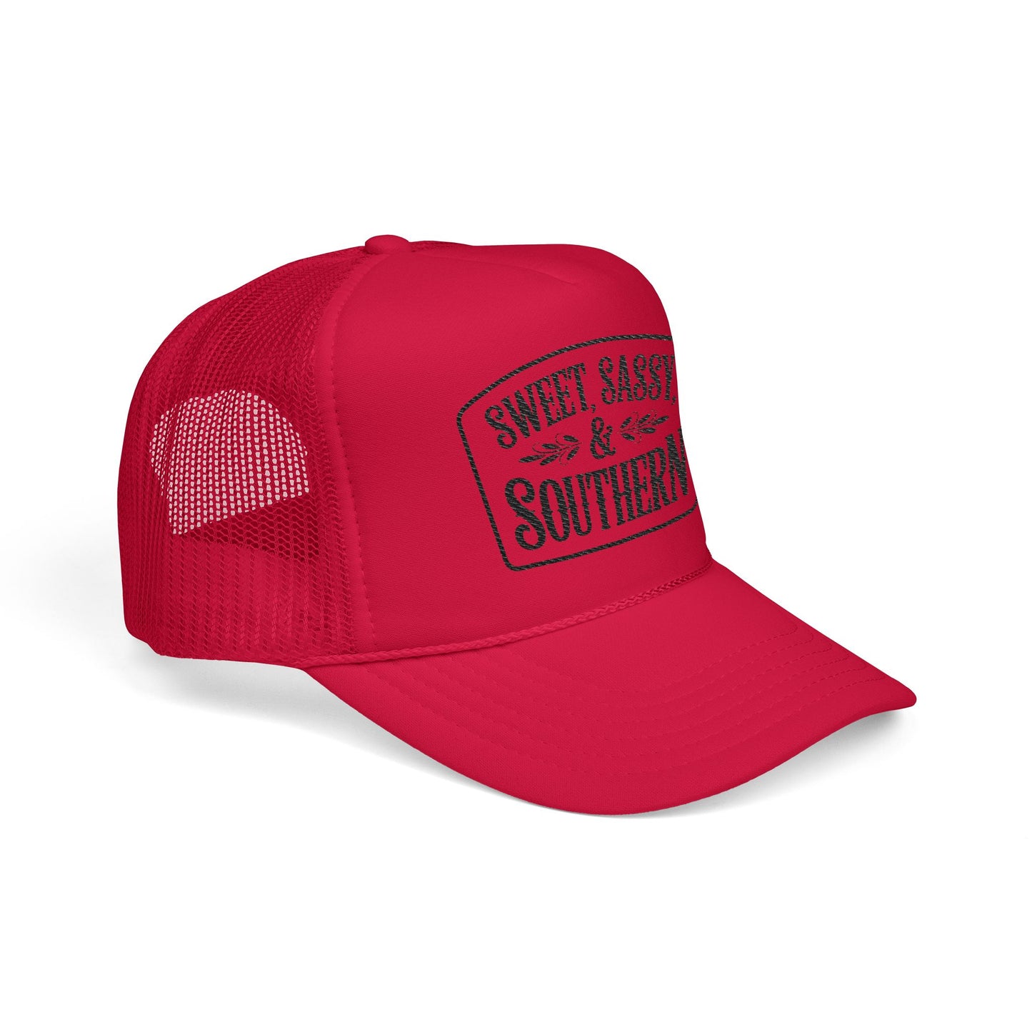 Sweet Sassy & Southern Foam Trucker Hat – Country Girl Snapback Cap with Mesh Back