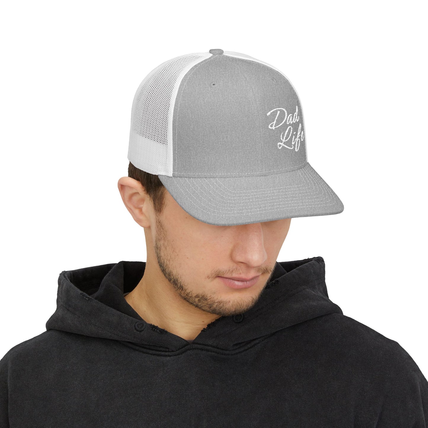 Dad Life Premium Richardson 112 Trucker Cap – Classic Mesh Snapback Hat for Fathers