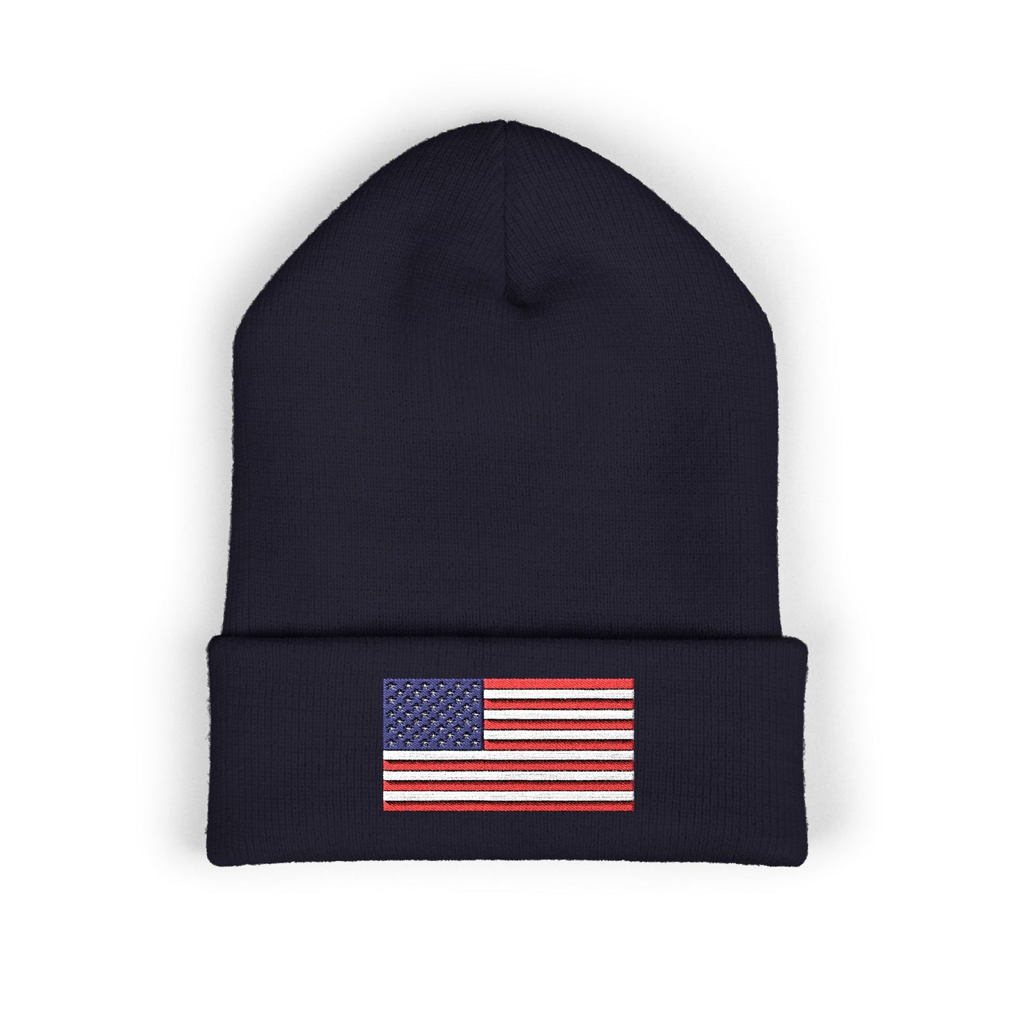 American Flag Beanie – Embroidered Patriotic Knit Hat