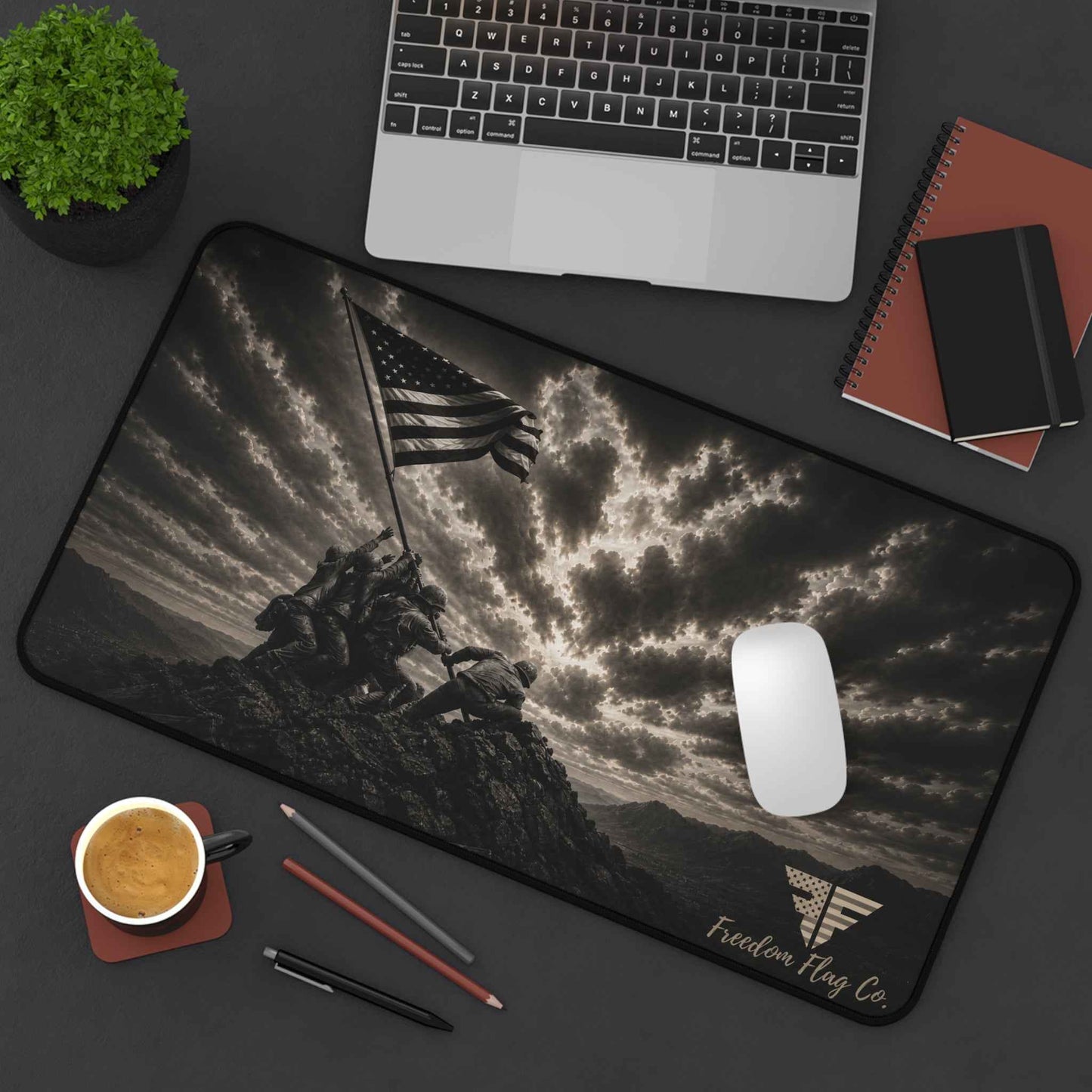 The Price of Freedom™ Desk Mat – Patriotic American Flag Mouse Pad | 12" x 22"