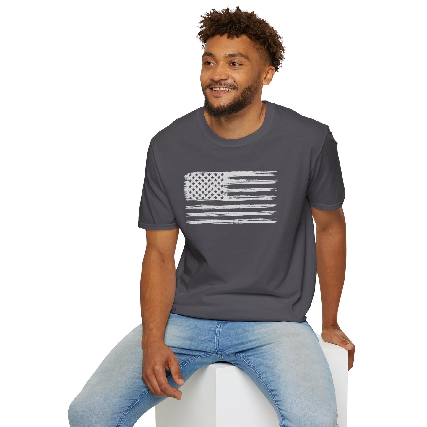 American Flag Vintage Unisex Softstyle T-Shirt - Freedom Flag Co.