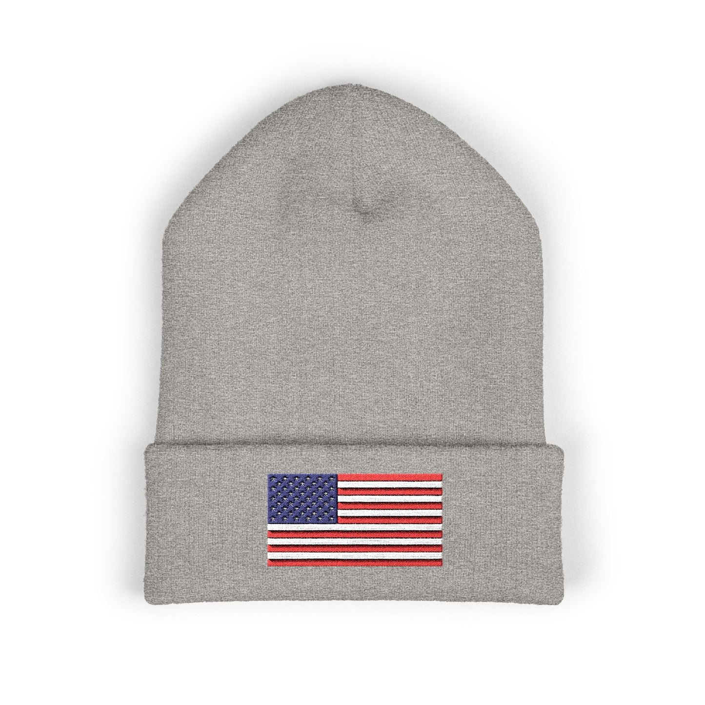 American Flag Beanie – Embroidered Patriotic Knit Hat