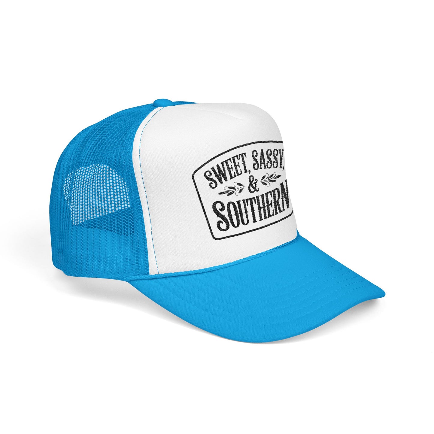 Sweet Sassy & Southern Foam Trucker Hat – Country Girl Snapback Cap with Mesh Back