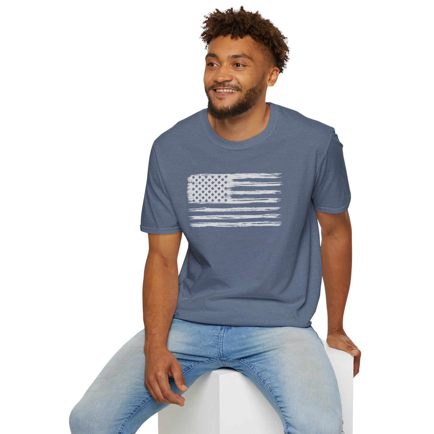 American Flag Vintage Unisex Softstyle T-Shirt - Freedom Flag Co.