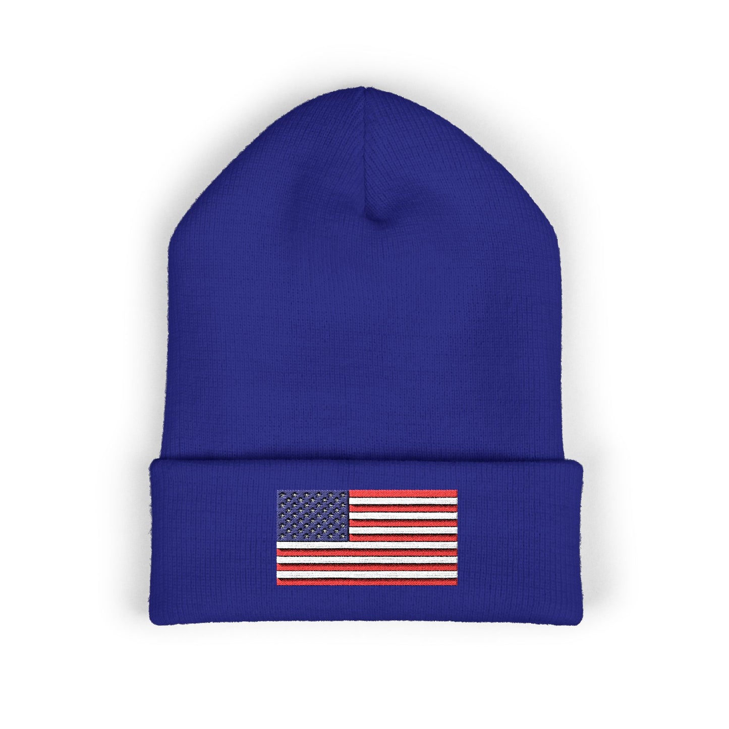 American Flag Beanie – Embroidered Patriotic Knit Hat