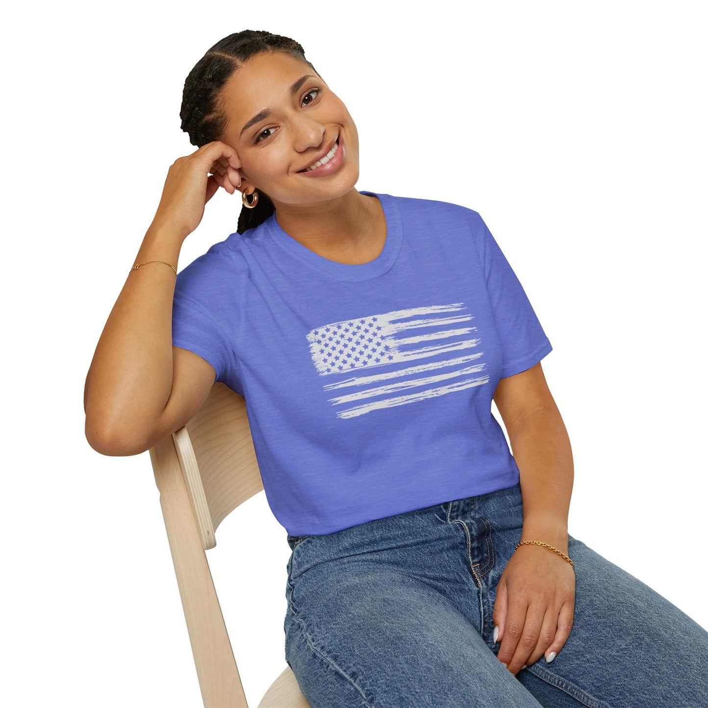 American Flag Vintage Unisex Softstyle T-Shirt - Freedom Flag Co.