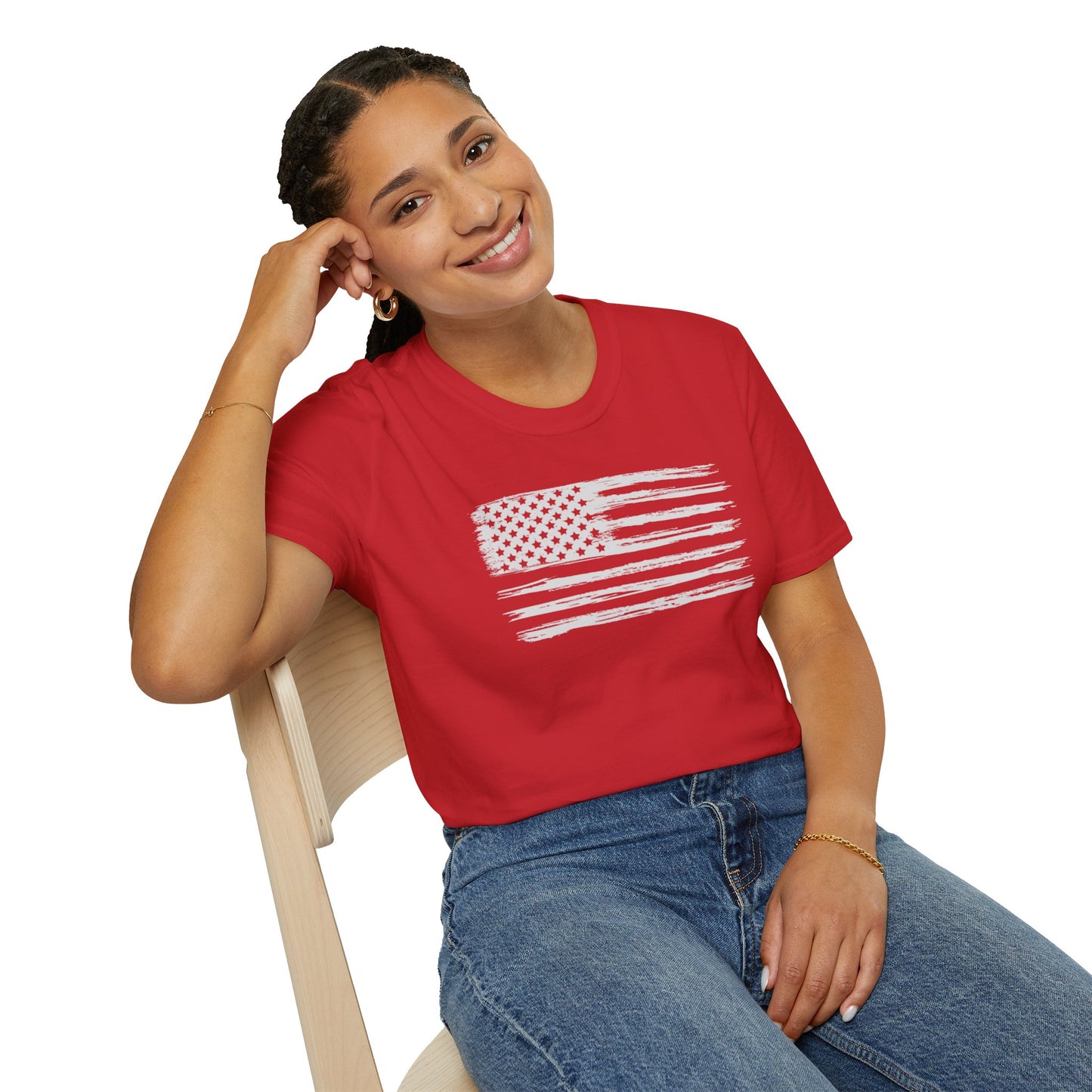 American Flag Vintage Unisex Softstyle T-Shirt - Freedom Flag Co.