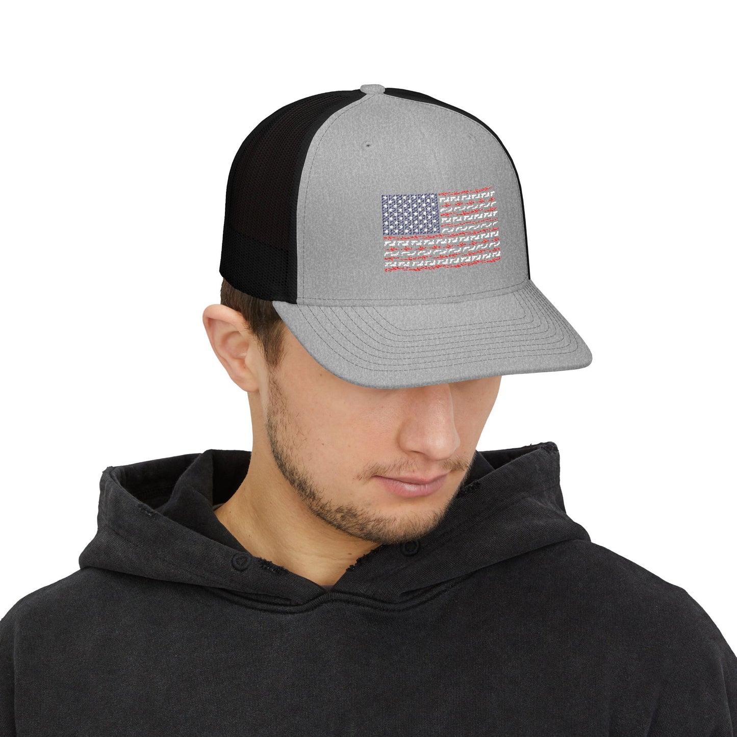 Freedom Loaded Premium Cap – Richardson 112 Patriotic USA Flag Gun Design