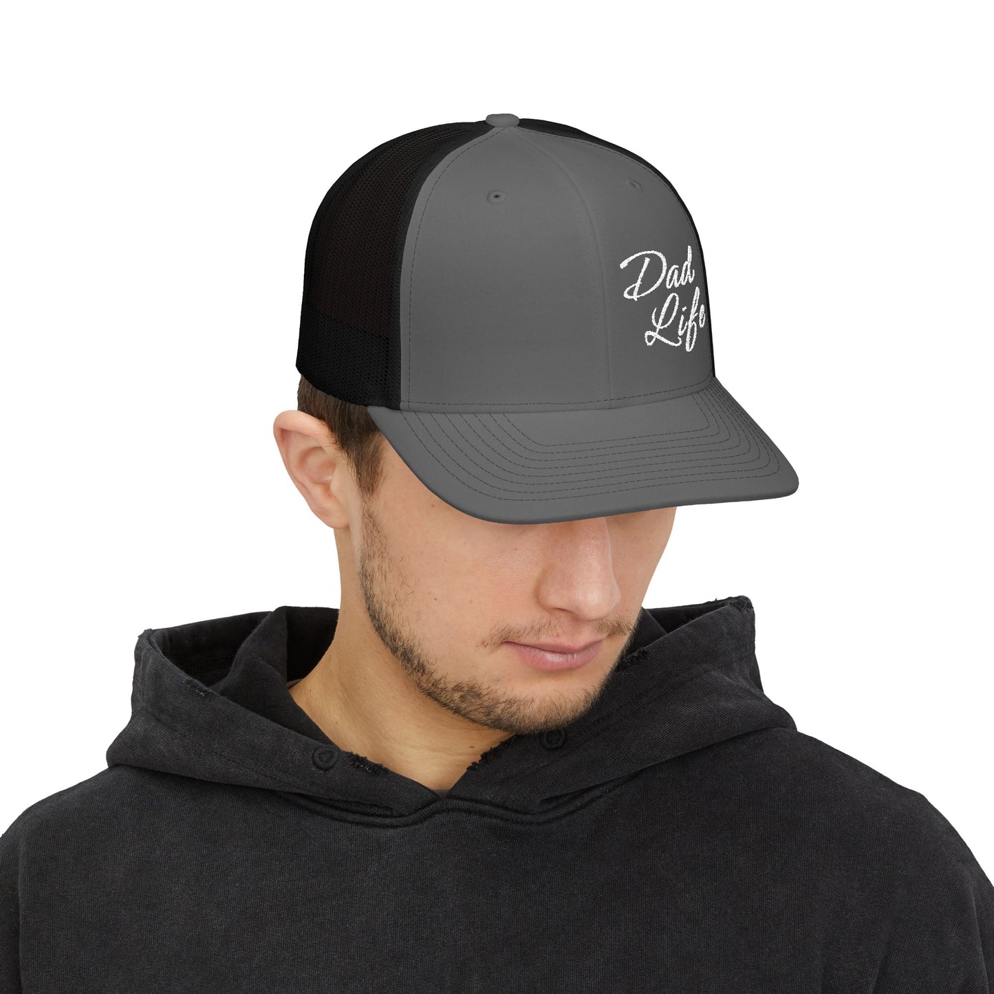 Dad Life Premium Richardson 112 Trucker Cap – Classic Mesh Snapback Hat for Fathers