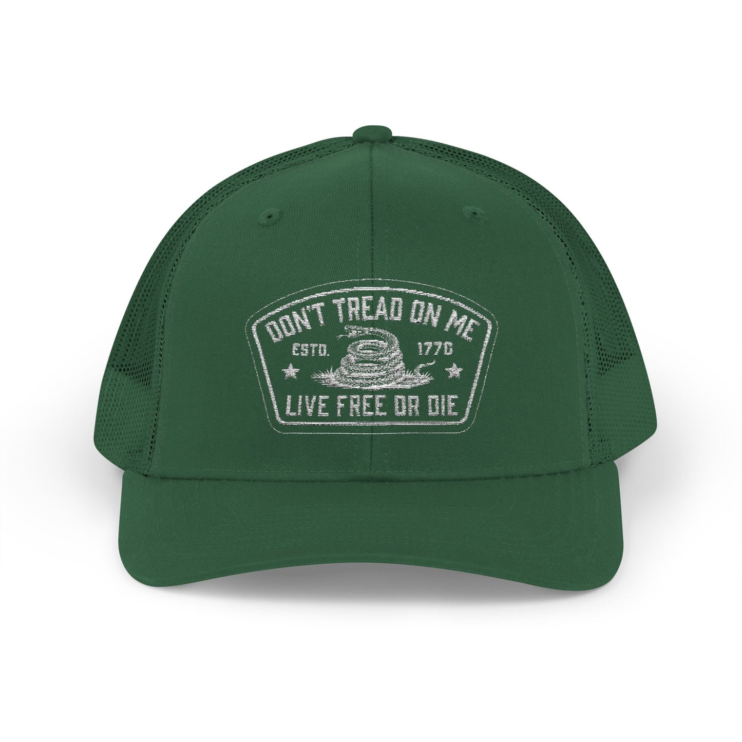 Live Free or Die Trucker Hat – Patriotic Snapback Mesh Cap