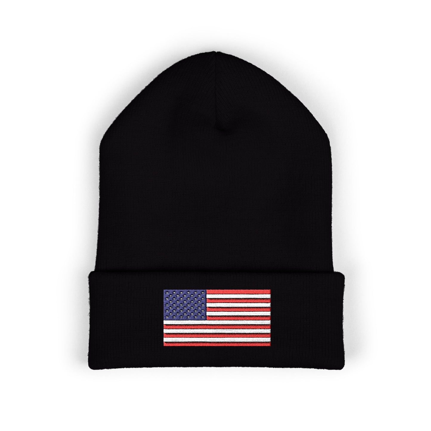 American Flag Beanie – Embroidered Patriotic Knit Hat