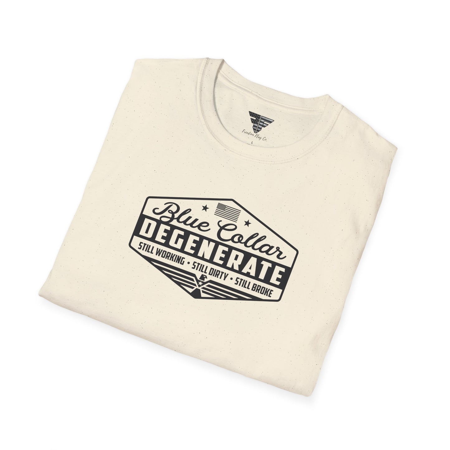 Blue Collar Degenerate T-Shirt – Rugged Distressed Graphic Tee for Hardworking Men