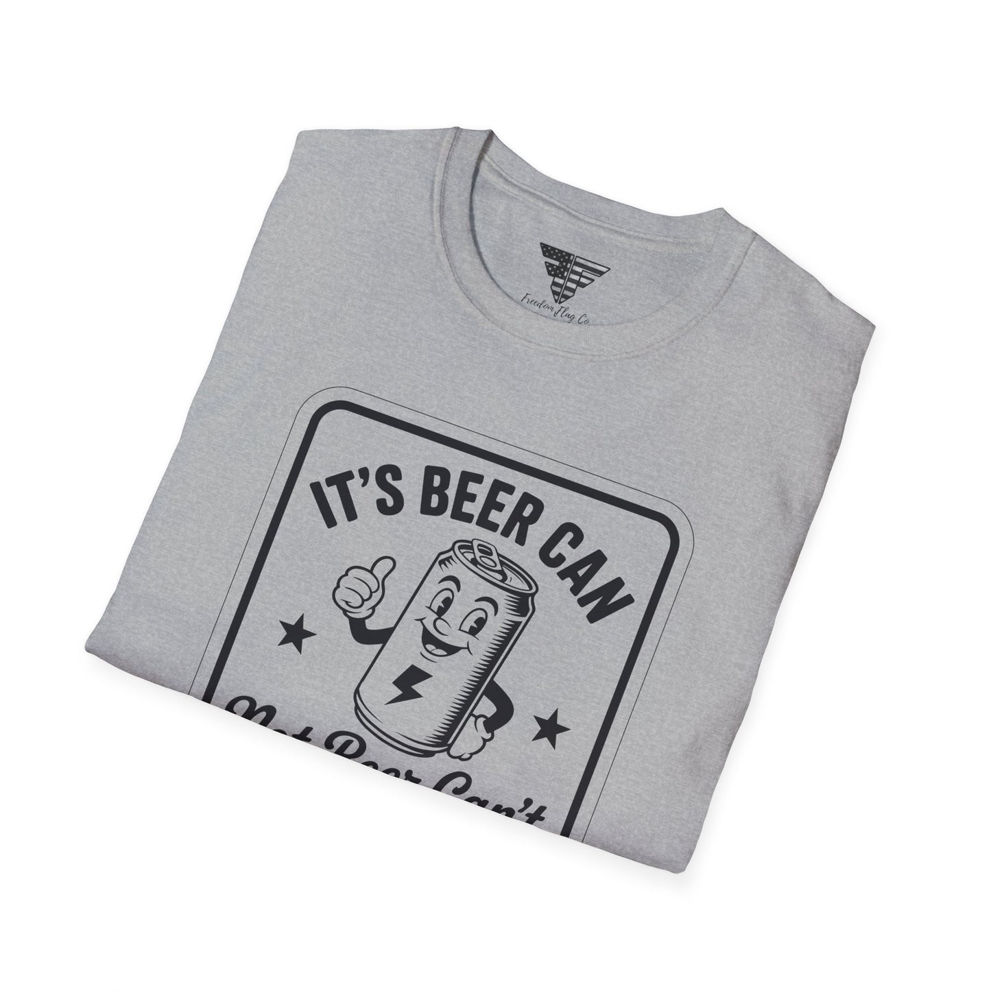 Beer Can Humor T-Shirt, Funny Drinking Shirt, Unisex Tee, Gift for Beer Lovers, Casual Wear, Party Outfit