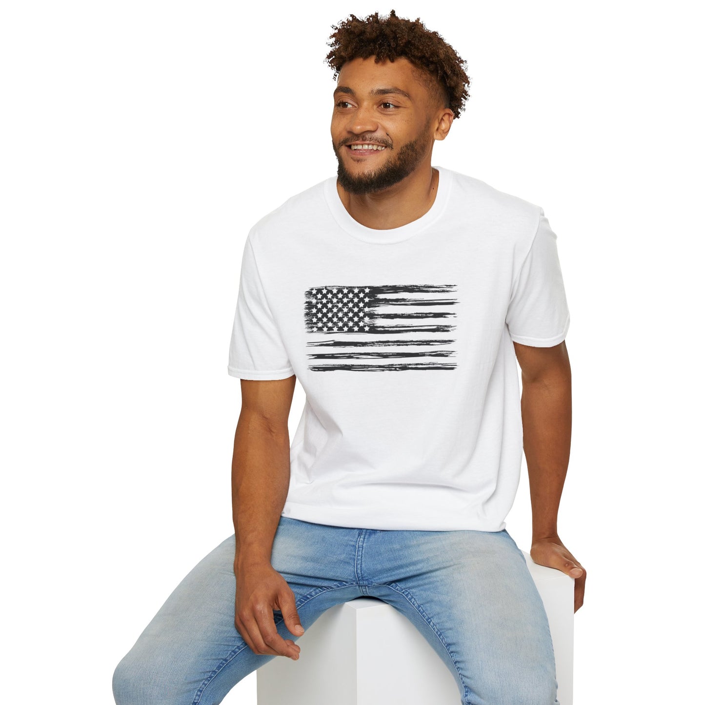 American Flag Vintage Unisex Softstyle T-Shirt - Freedom Flag Co.