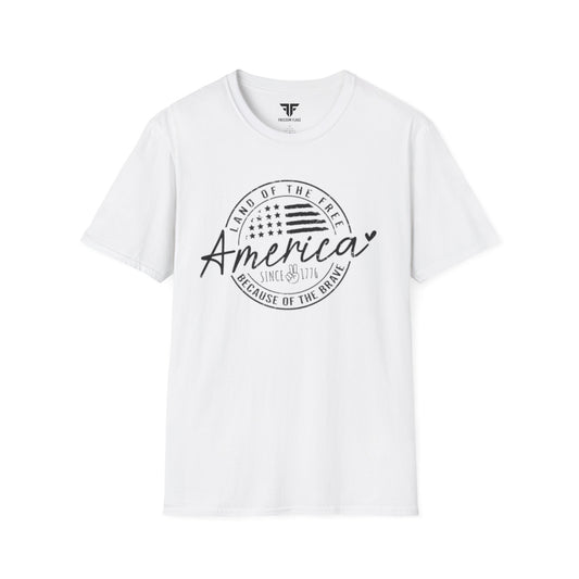 America Since 1776 Unisex Softstyle T-Shirt - Freedom Flag Co.