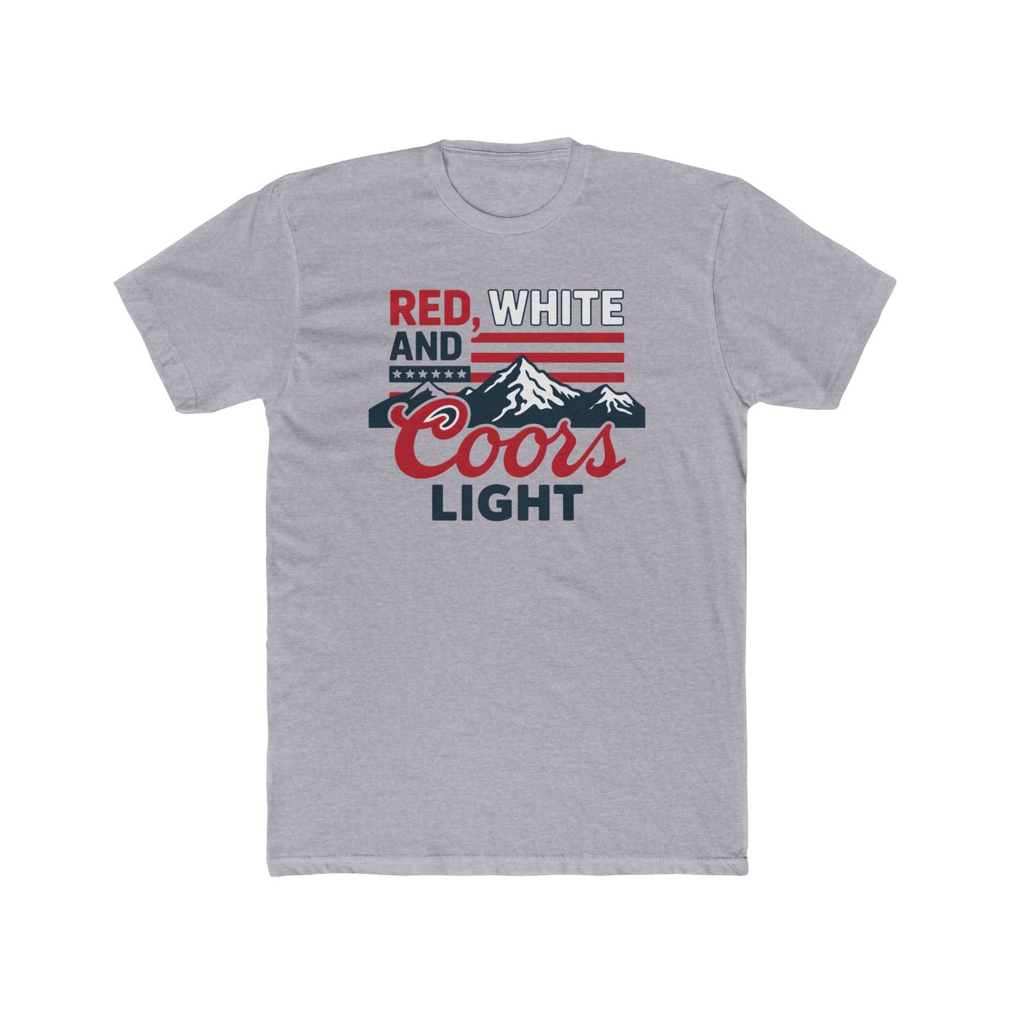 Red, White, and Coors Light Tee – Patriotic Beer Shirt for Summer Fun