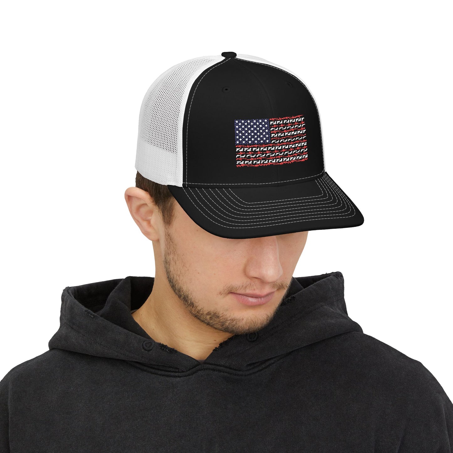 Freedom Loaded Premium Cap – Richardson 112 Patriotic USA Flag Gun Design