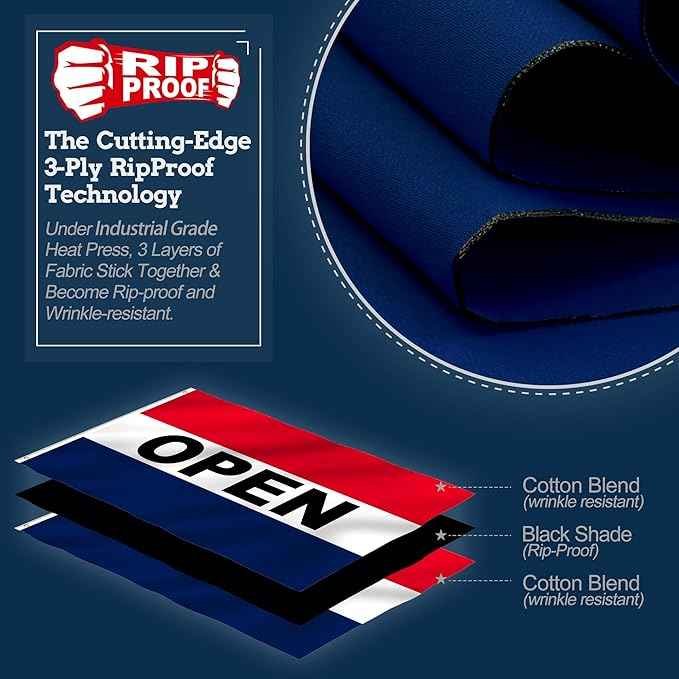 Rip-Proof-Business Open Flag