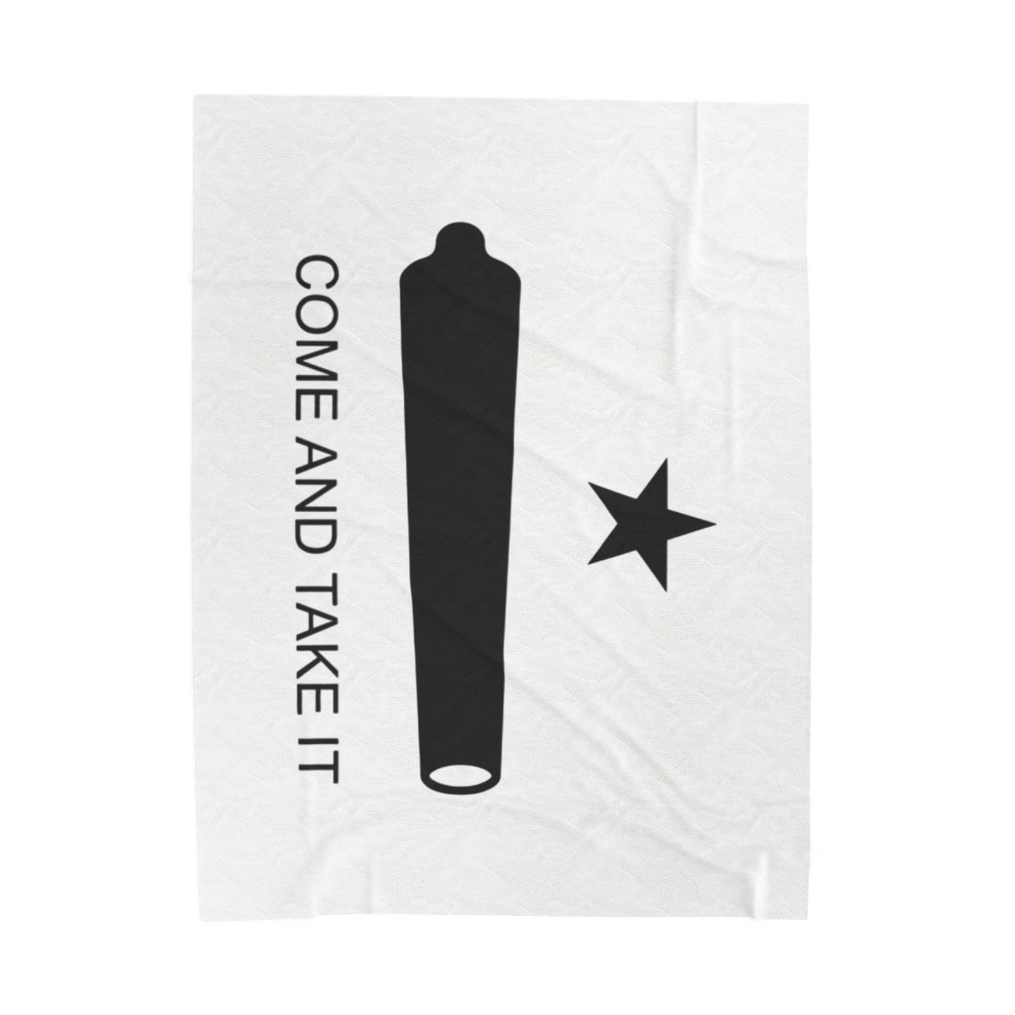 Come and Take It Velveteen Plush Blanket